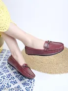 Shoetopia Solid Loafers for Women 