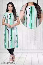 Crepe Printed Kurti for Women 