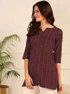 Cotton Striped Short Kurti for Women 