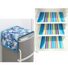Knit Printed Fridge 3 Pcs Mat with Top Cover 