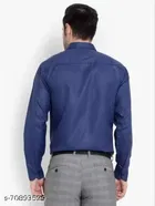 Cotton Blend Solid Full Sleeves Shirt for Men 