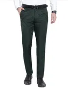 Poly Viscose Solid Trouser for Men (Bottle Green, 28)