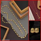 Alloy 2 Pcs Chain with 1 Pair Earrings for Women 