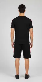 Polyester Printed Co-Ord Set for Men, Black 