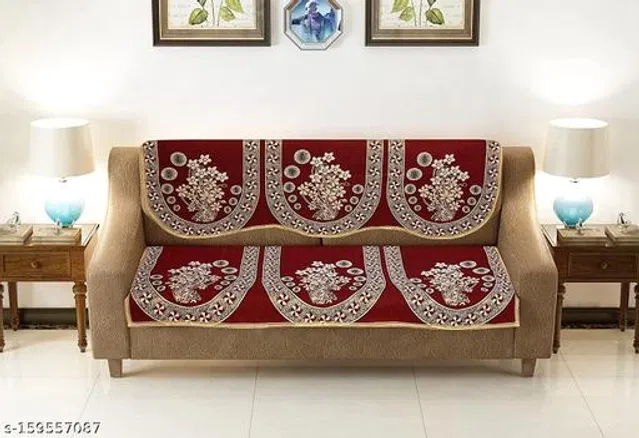 Polycotton 3 Seater Sofa Covers (Mahrron, Set of 1)
