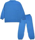 Woolen Self Design Clothing Set for Boys, Blue 