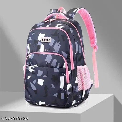 Polyester Backpack Bag, Black
