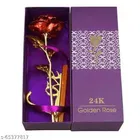 Gold Plated Rose Flower with Love Stand Gift 