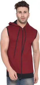 Sleeveless Hooded T-Shirt for Men 