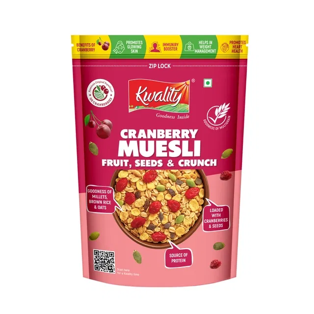 Kwality Cranberry Muesli Fruit, Seeds & Nuts 350 g