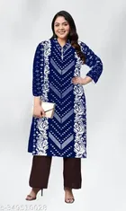 Woolen Printed Kurti for Women 