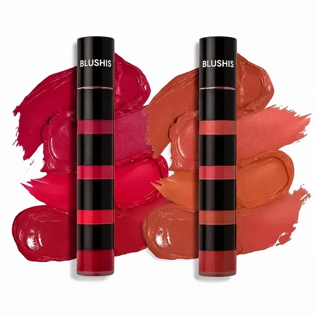 Blushis Long Lasting Liquid Lipstick, Multicolor [Pack of 2]