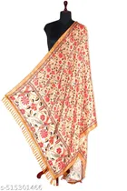 Cotton Printed Dupatta for Women & Girls, Orange 