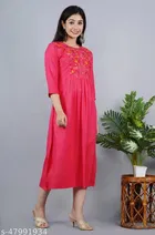 Rayon Embroidred Anarkali Kurti for Women 
