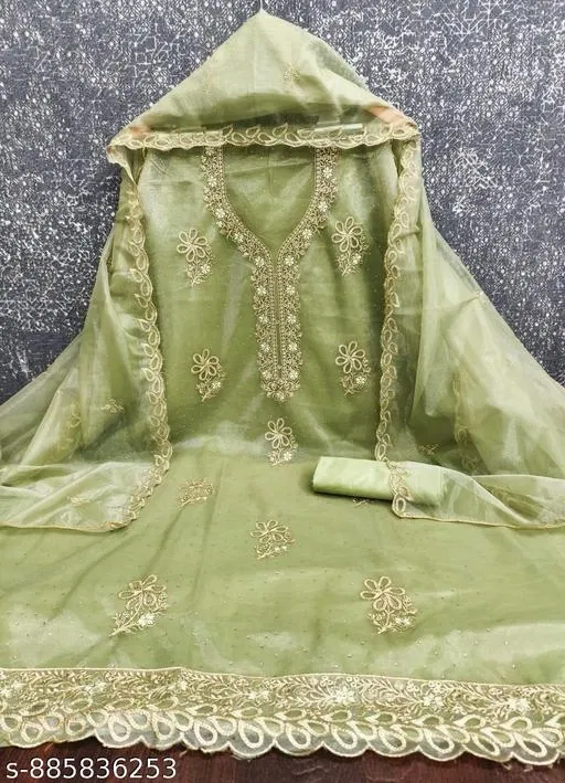 Net Punjabi/All Over Suits for Women (6.25 meter (L)