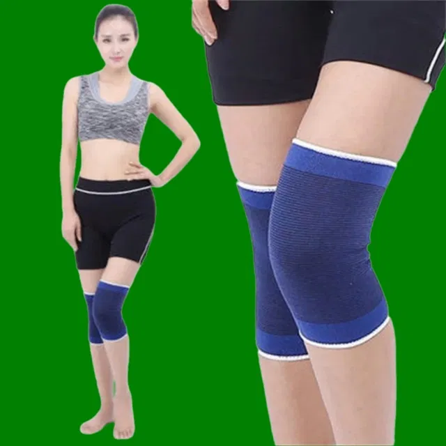 Polyester Solid Knee Sleeves for Women (Blue, Set of 1)