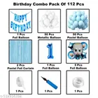 Boss Baby Theme 1st Happy Birthday Decoration Items For Girls, Multicolor, Pack of 112