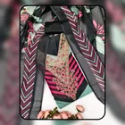 Chanderi Cotton Embroidered Unstitched Suit Fabric, Black