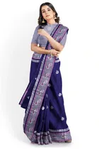 Silk Solid Saree for Women 