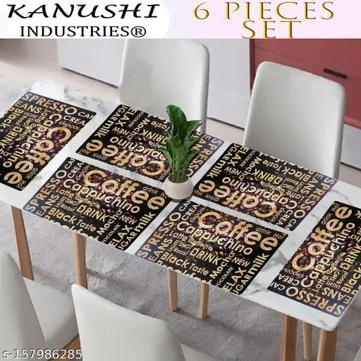 KANUSHI Industries® PVC Plats Mats for Dining Table( DINING-MATS-M-26-06)…