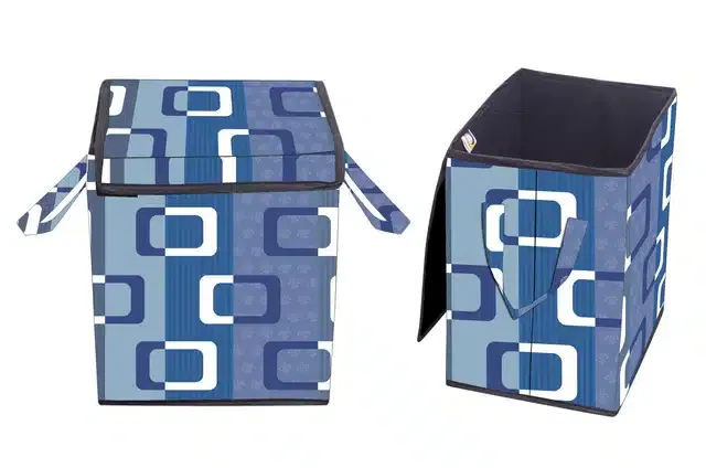 PVC Printed Rectangular Laundry Bag (Multicolor, 47 L)