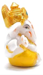 Jiyansh Cute Small Ganesh Idol for Car Dashboard 