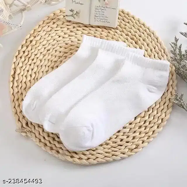 Cotton Socks for Men (White, Set of 3)