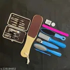 Plastic Stainless Steel Manicure & Pedicure Set with Heel Filer 