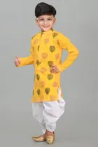 Cotton Printed Kurta with Patiyala Set for Boys 