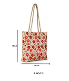Women Floral Embellished Handheld Shoulder Bag, Pack of 1, Beige