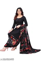 Crepe Printed Unstitched Suits for Women, Pack of 3 