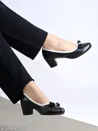 Shoetopia Black Pointed Toe Heel Sandals Size IND-7