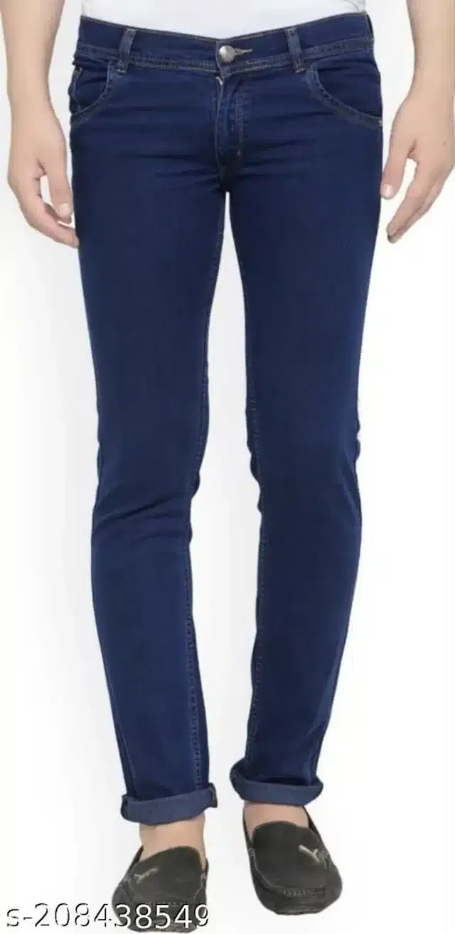 Denim Jeans for Men (Navy Blue, 36)