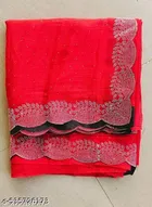 Georgette Saree for Women, Red 