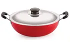 Nonstick Aluminium Deep Fry Kadhai with Steel Lid 