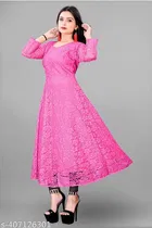 Net Gowns for Women,  Pink  