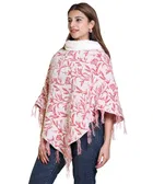 Woolen Self-Design Ponchos for Women 