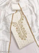 Chanderi Cotton Punjabi/All Over Suits Semi-Stitched Suits 