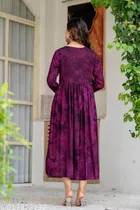 Rayon Kurti for Women, Maroon 