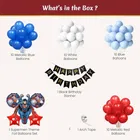Super Man Theme Birthday Balloon Decoration Kit For Kids, Multicolor, Pack Of 47