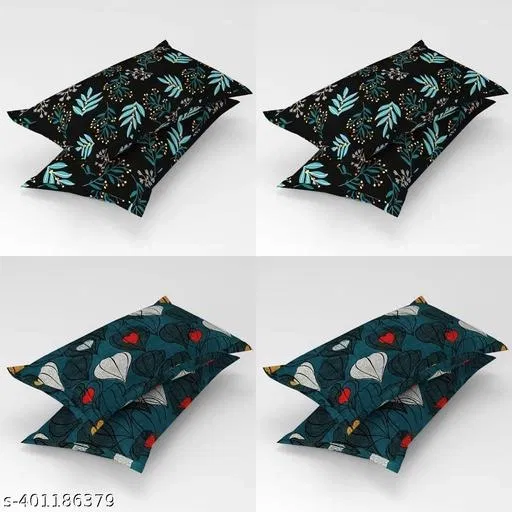 Cotton Pillow Covers (Multicolor, 17x27 inches) (Pack of 8)