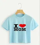 Printed Crop T-shirt for Women 