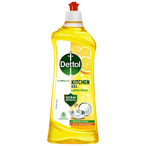 डेटॉल लेमन फ्रेश डिशवॉश लिक्विड & किचन जेल 750 ml (बोतल)