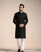 Embellished Mandarin Neck Kurta for Men 