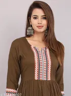 Rayon Embroidered Kurti for Women 