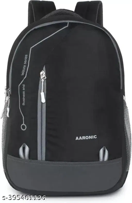 Polyester Backpack for Men & Women, Black