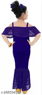 Cotton Blend Printed Jumpsuit for Girls 