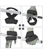Polyester Weight Lifting Wrist Straps, Black