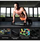 AJRO DEAL PUSH UP BOARD-BLACK 15 in 1 Body Building Exercise Push-up Bar 