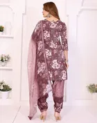 Crepe Floral Punjabi Suits for Women 